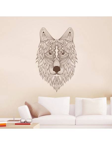 Stickers tête de loup