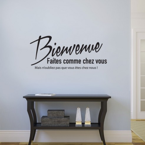 Sticker bienvenue chez nous