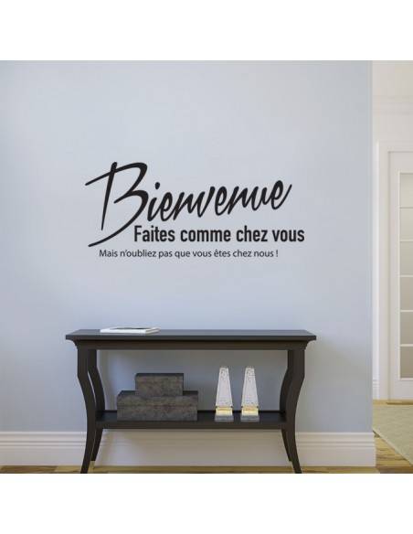 Sticker bienvenue chez nous