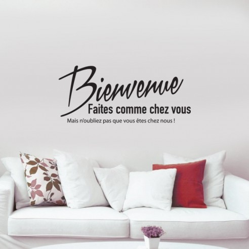 Sticker bienvenue chez nous