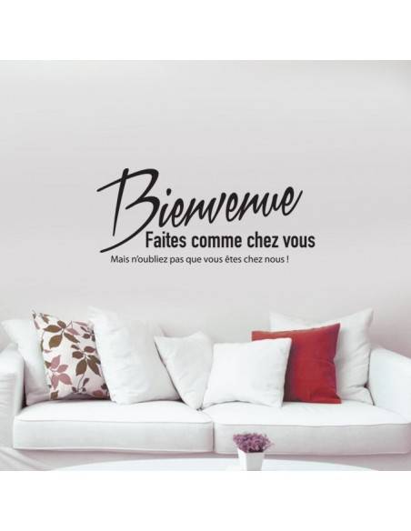 Sticker bienvenue chez nous