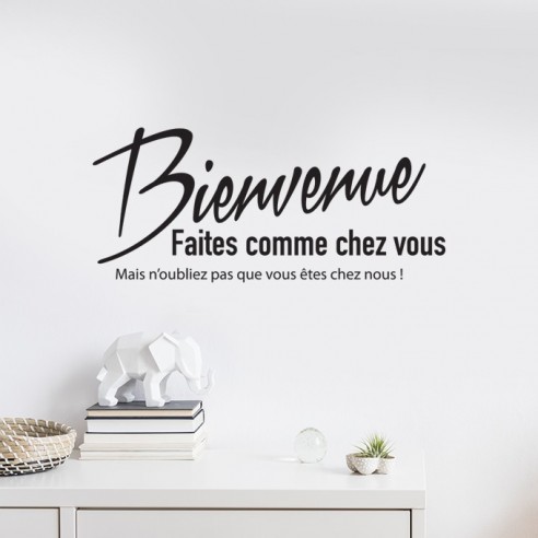 Sticker bienvenue chez nous