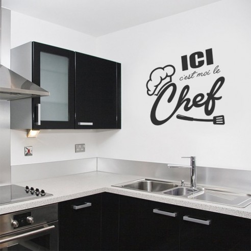 Sticker ici c'est moi le chef