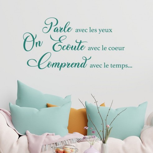 Sticker citation on parle, on écoute...