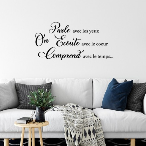 Sticker citation on parle, on écoute...