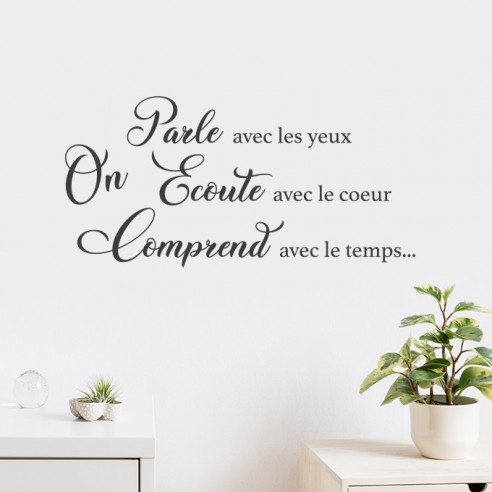 Sticker citation on parle, on écoute...