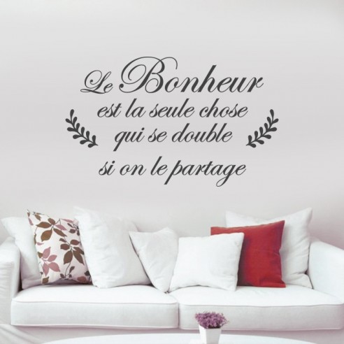 Sticker citation bonheur