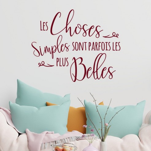 Sticker les choses simples sont souvent les plus belles