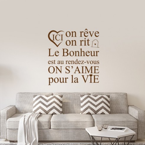 Sticker ici on rêve, on rit