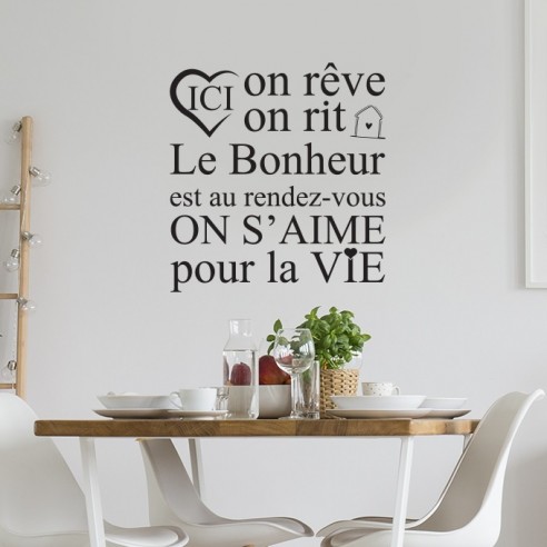Sticker ici on rêve, on rit
