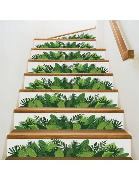 Kit 5 stickers feuillage jungle