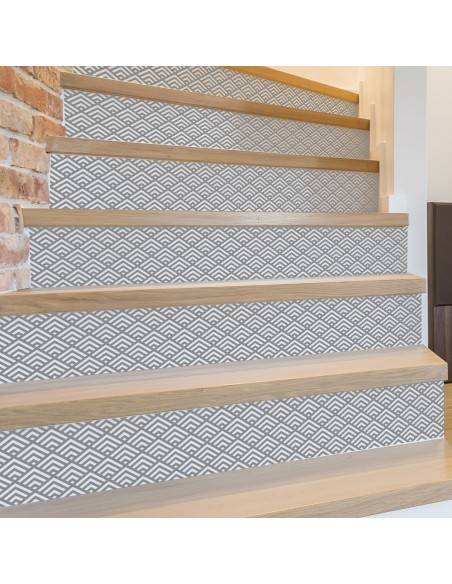 Kit 5 stickers géométrique gris