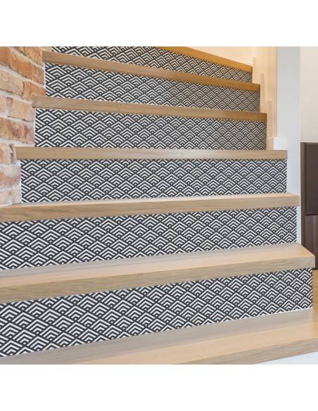 Kit 5 stickers géométrique gris foncé