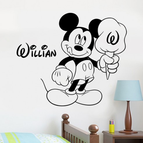 Sticker Mickey personnalisé avec prénomn