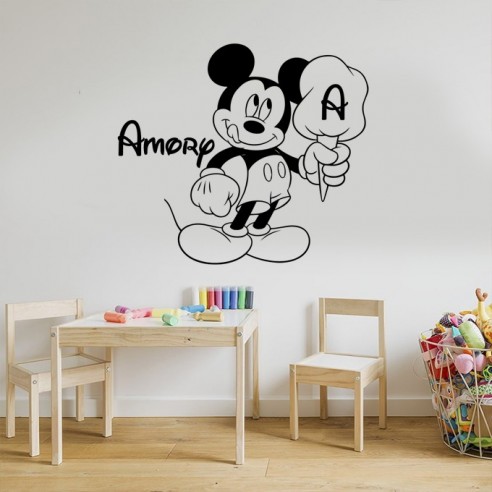 Sticker Mickey personnalisé avec prénomn