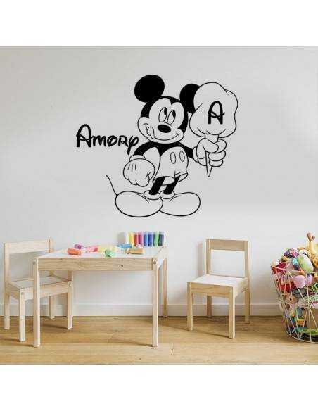 Sticker Mickey personnalisé avec prénomn
