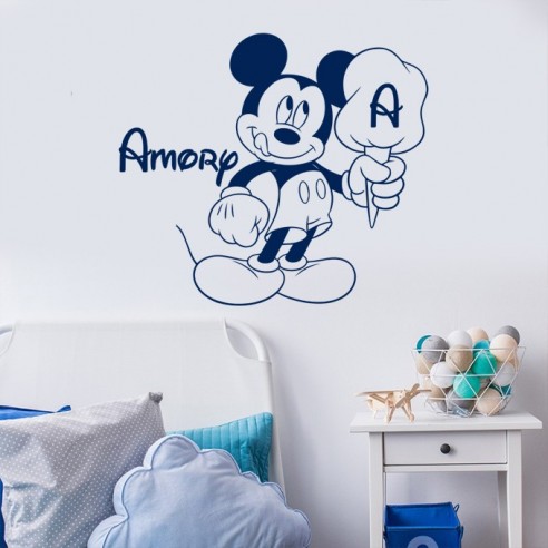 Sticker Mickey personnalisé avec prénomn