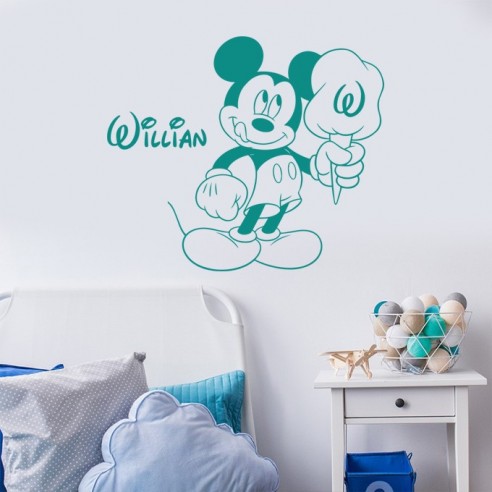 Sticker Mickey personnalisé avec prénomn