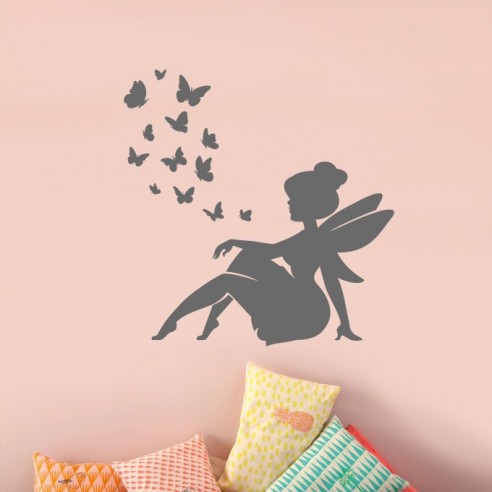 Stickers Muraux Chambre Fille Fées & Papillons (Kit)