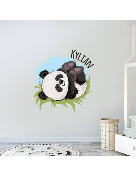 Sticker panda avec prénom