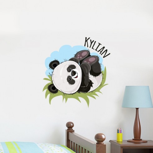 Sticker panda avec prénom