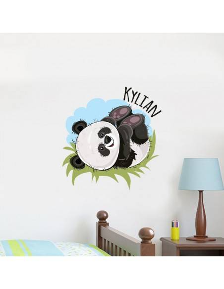 Sticker panda avec prénom