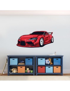 Sticker voiture de sport rouge 2