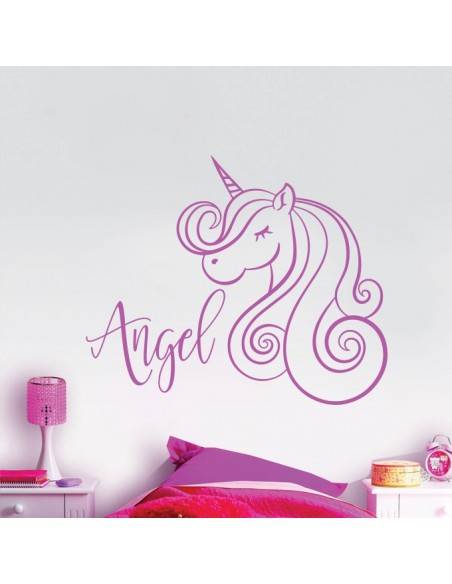 Sticker personnalisé licorne avec prénom