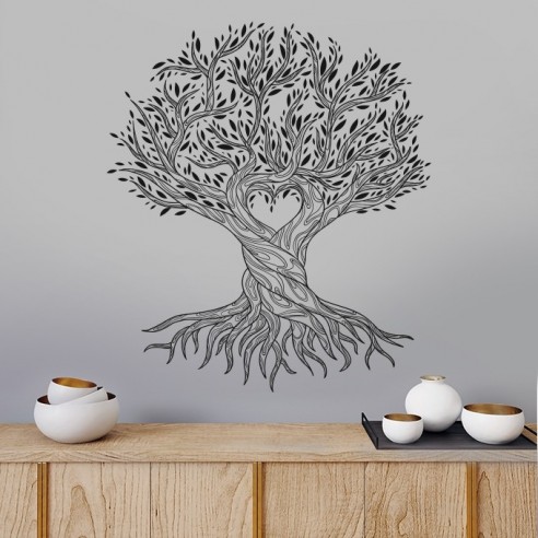 Sticker arbre coeur