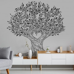 Sticker arbre coeur