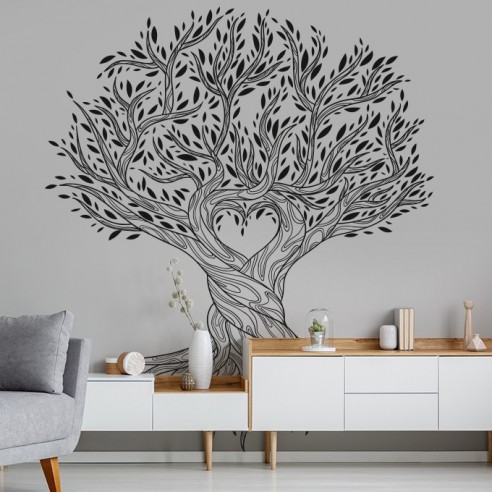 Sticker arbre coeur