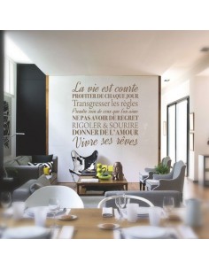 stickers citation : La vie est courte 2