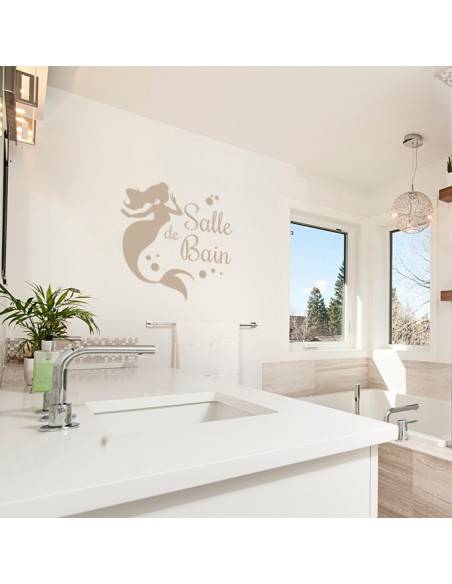 Sticker sirène salle de bain