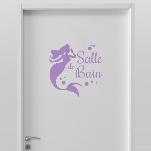 Sticker sirène salle de bain