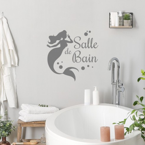 Sticker sirène salle de bain