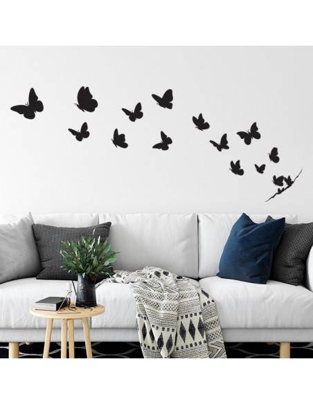 Sticker envolée de papillons
