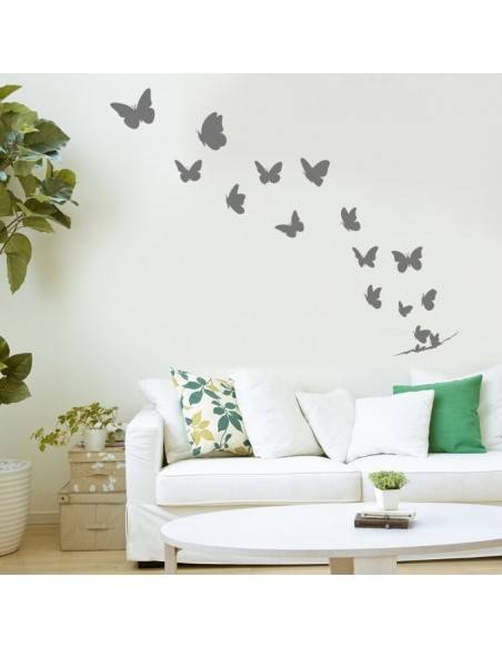 Sticker envolée de papillons