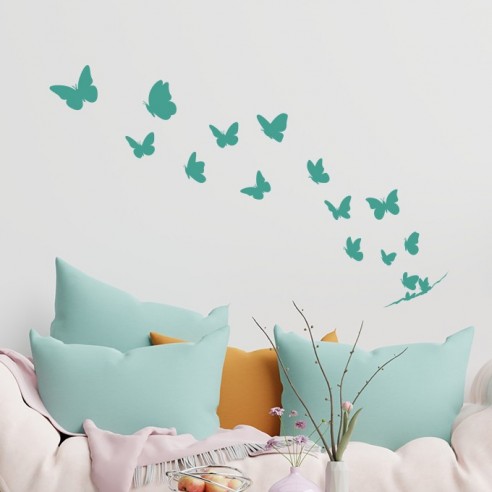 Sticker envolée de papillons