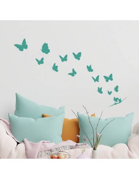 Sticker envolée de papillons