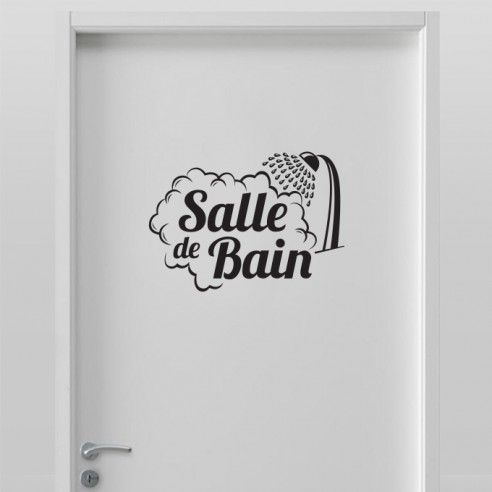 sticker porte salle de bain