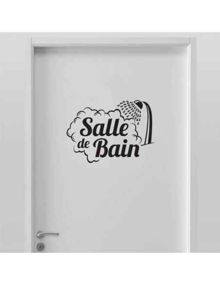 sticker porte salle de bain