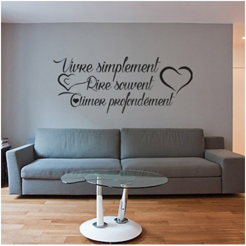 stickers déco vivre simplement
