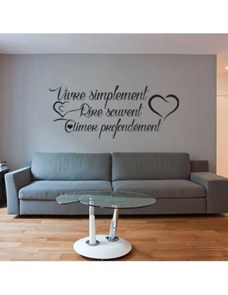 stickers déco vivre simplement