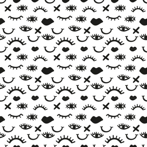 Film adhésif vinyle œils et cils design