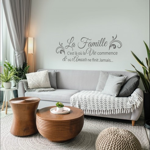 la famille c'est là où la vie commence et où l'amour ne finit jamais