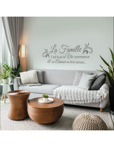 la famille c'est là où la vie commence et où l'amour ne finit jamais