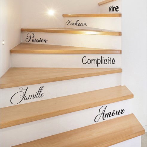 stickers texte escalier
