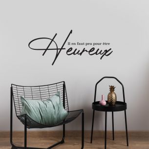 il en faut peu pour être heureux