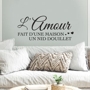 Stickers Citation Famille Decoration Murale Texte Proverbe