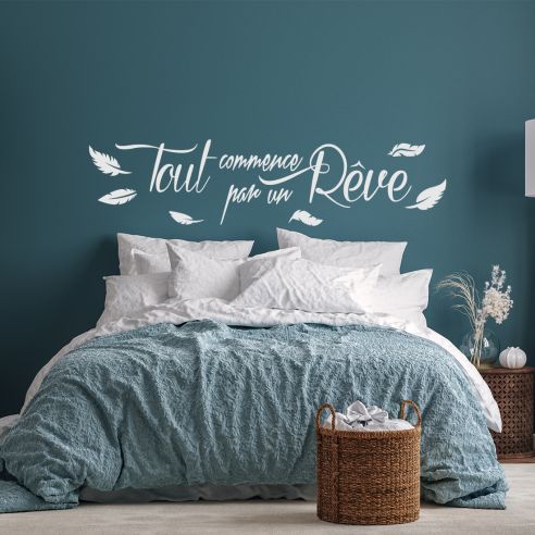 Stickers tout commence par un rêve